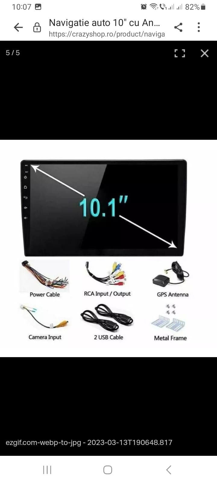 Navigatie auto 10″ cu Android, Bluetooth/Touchsreen