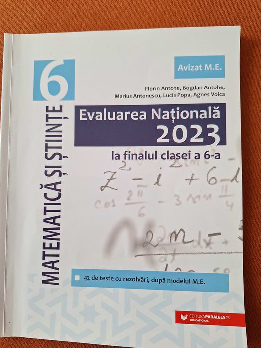 Evaluarea Națională 2023 la finalul clasei a 6-a - Matemati și Științe