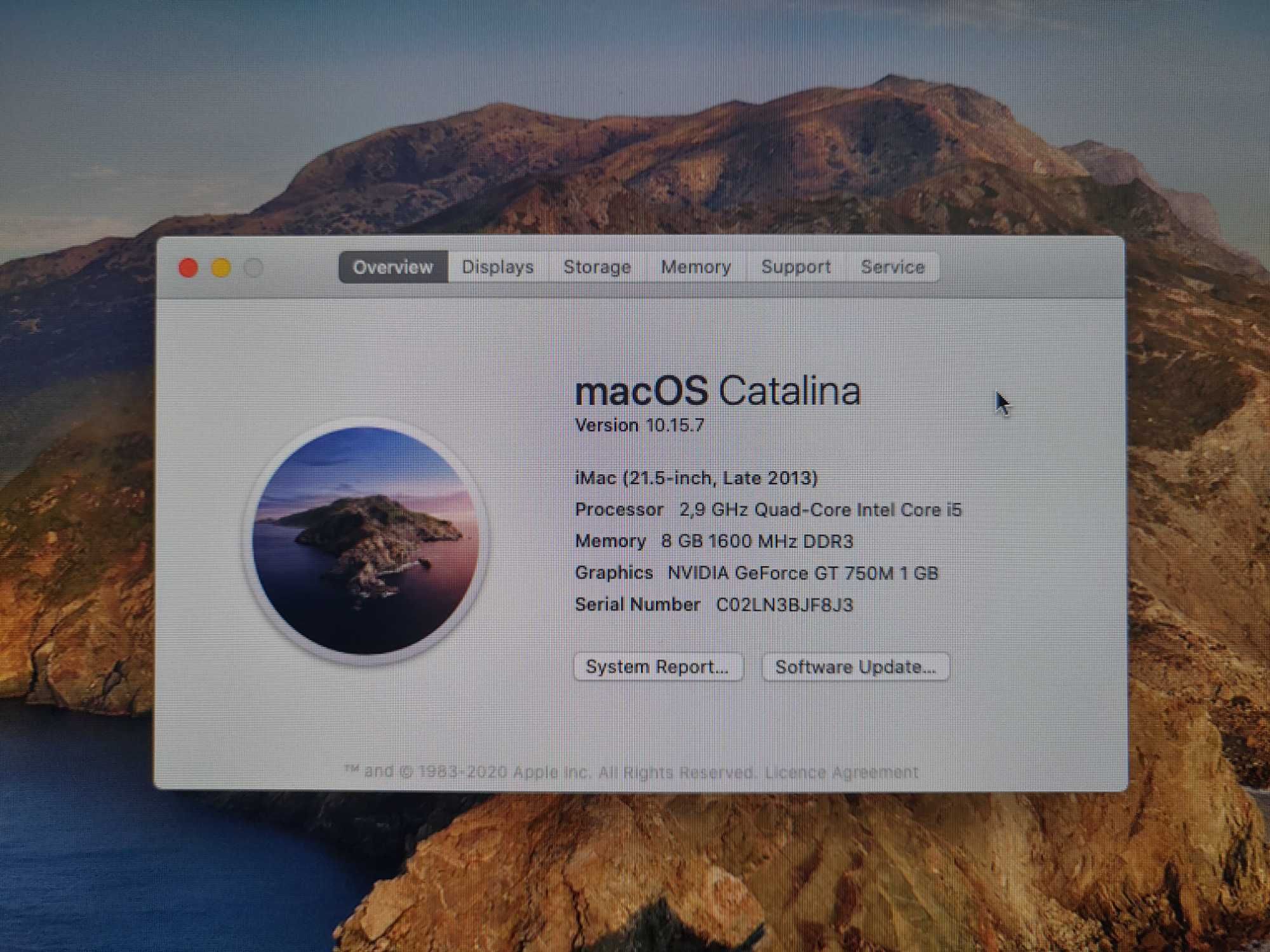 Apple iMac 21.5" Late 2013, Core i5 2.9 GHz, A1418, 14,3