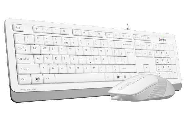 Проводной набор (клавиатура + мышь) A4Tech F1010 (White, Black)