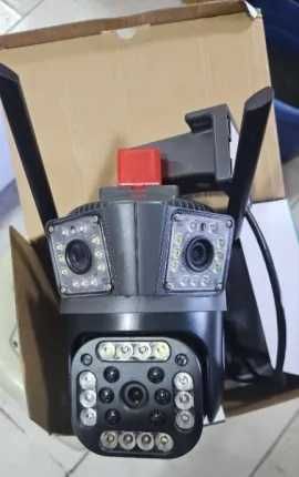 Камера за наблюдение 4G, PTZ с 3 обектива, 5X Zoom, V380,SIM KARTA