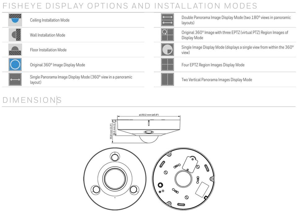 Cameră IP Honeywell 6MP Fisheye 360 grade - Nouă, model HFD6GR1