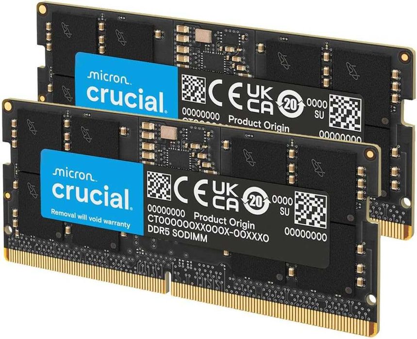 Memorie RAM laptop Crucial 32GB (2x16GB) DDR5 5600MHz, 2 ani garanție