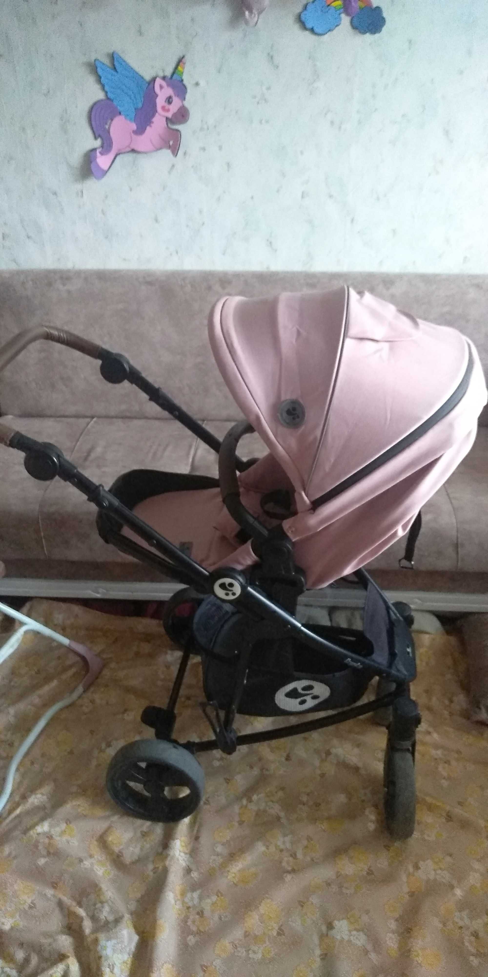 Комбинирана детска количка 3в1 Лорели Crysta розова