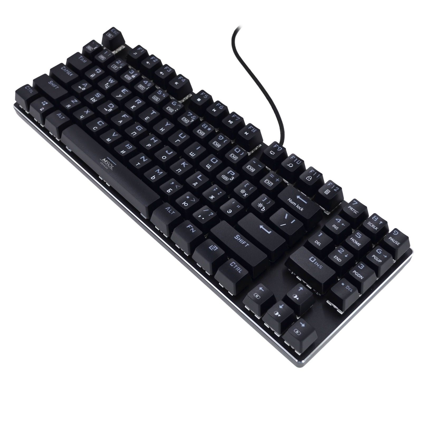 Игровая механическая клавиатура MSOL Z56, RED Switch, RGB