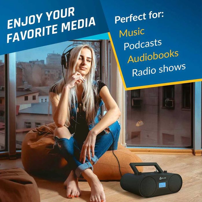 KLIM Boombox B4 Radio CD Player
KLIM Boombox B4 Radio CD Player