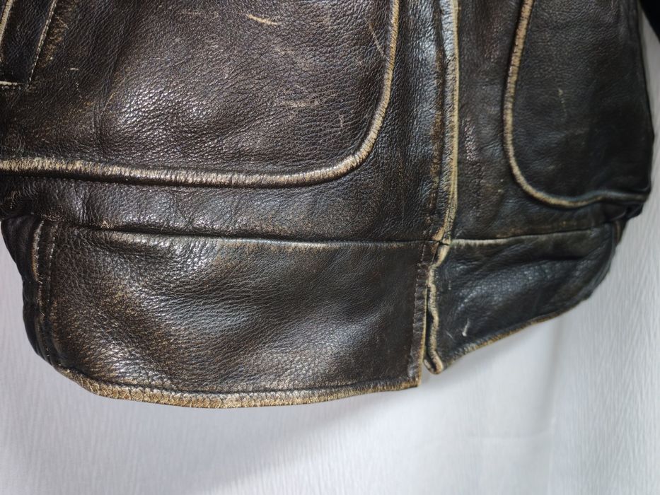 Мъжко Vintage кожено яке от естествена кожа WRANGLER р-р XL