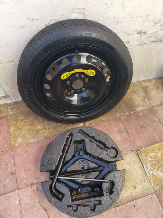Roata rezerva slim 5x108 r17 volvo ford + kit pana cric