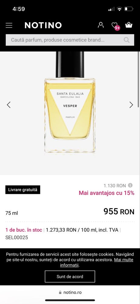 Parfum nisa unisex dama Vesper Santa Eulalia