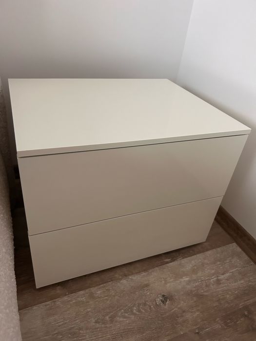 Vand pat tapitat piele ecologica 160 x 200 cm +saltea+2 noptiere