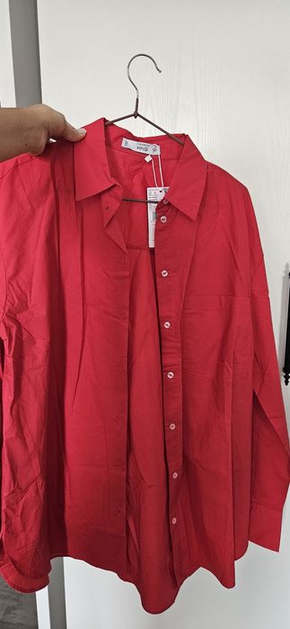 oversize рубашка  MANGO