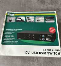 DVI USB KVM SWITCH 3-port audio Digitus