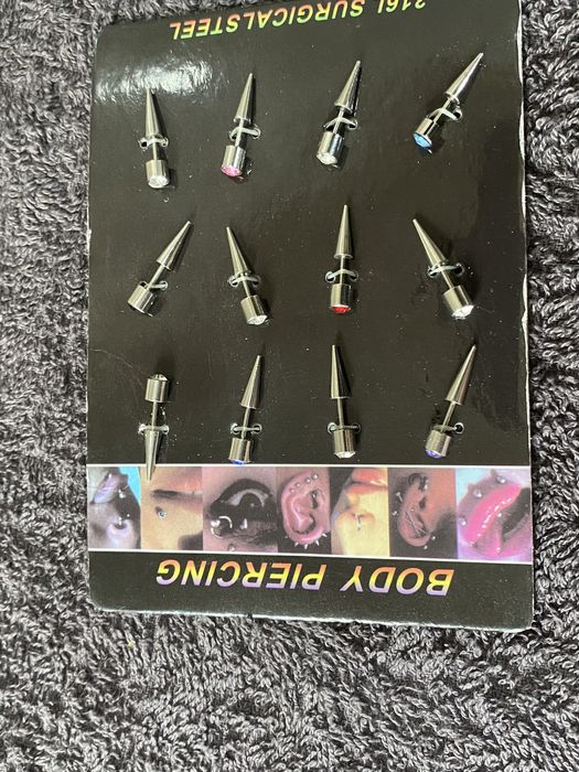 Body Piercing set 12 buc otel chirugical L316