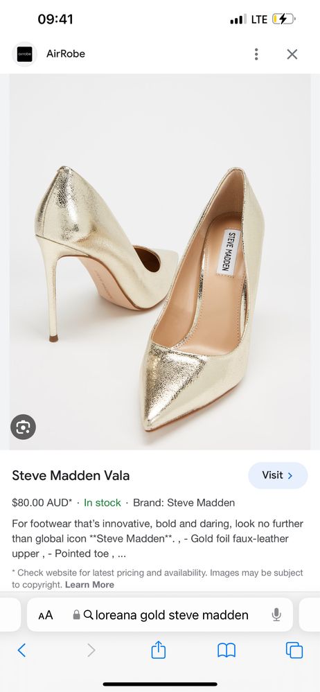 Туфли Steve Madden золотистые