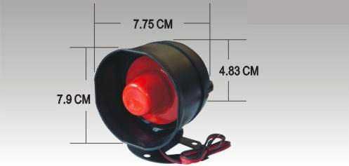 Sirena difuzor alarma 12v cu 6 tonuri