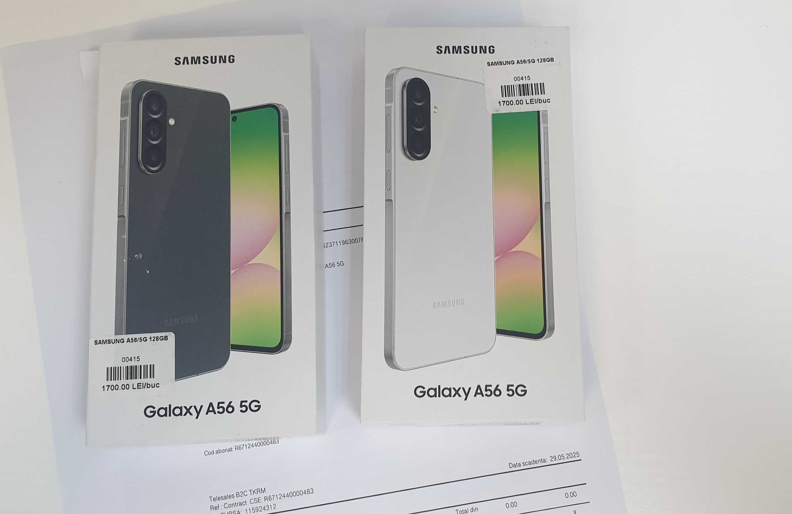 Samsung A56/128GB Black/White SIGILATE FacturaGarantie 24 luni TELEKOM