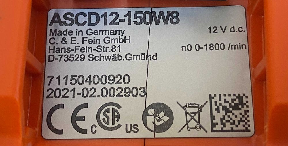 Fein ASCD 12-150 W8 - Акумулаторен ударен гайковерт 3/8''