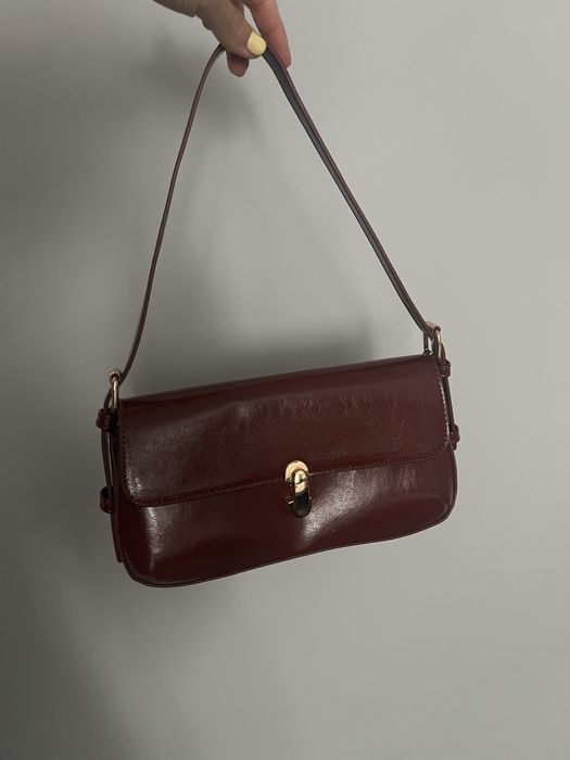 Сако цвят бордо и чанта подарък