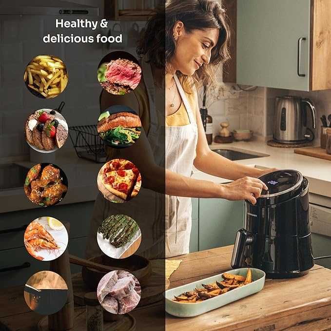 Mellerware -  фритюрник с горещ въздух 1230W , 7  програми,