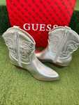 Guess, cizme cowboy,argintii mărimea 38,5, originale in cutie