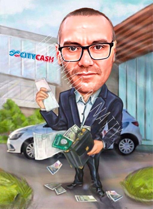 Карикатура А3 формат с рамка