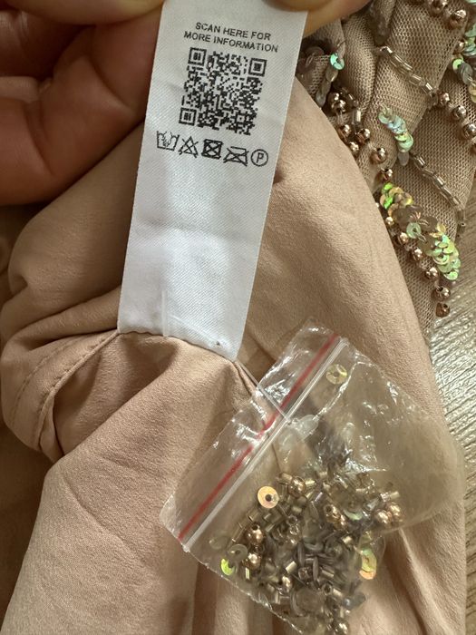 Asos Luxe дълга пайетена празнична парти рокля