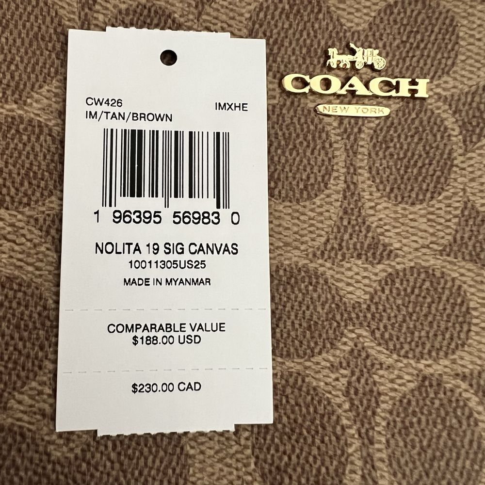 Нова оригинална чанта Coach