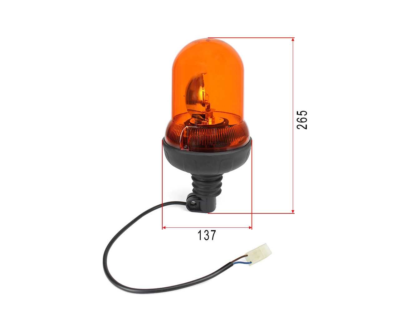 Халогенна Аварийна / Сигнална лампа, маяк, буркан , за пилон, 12-24V