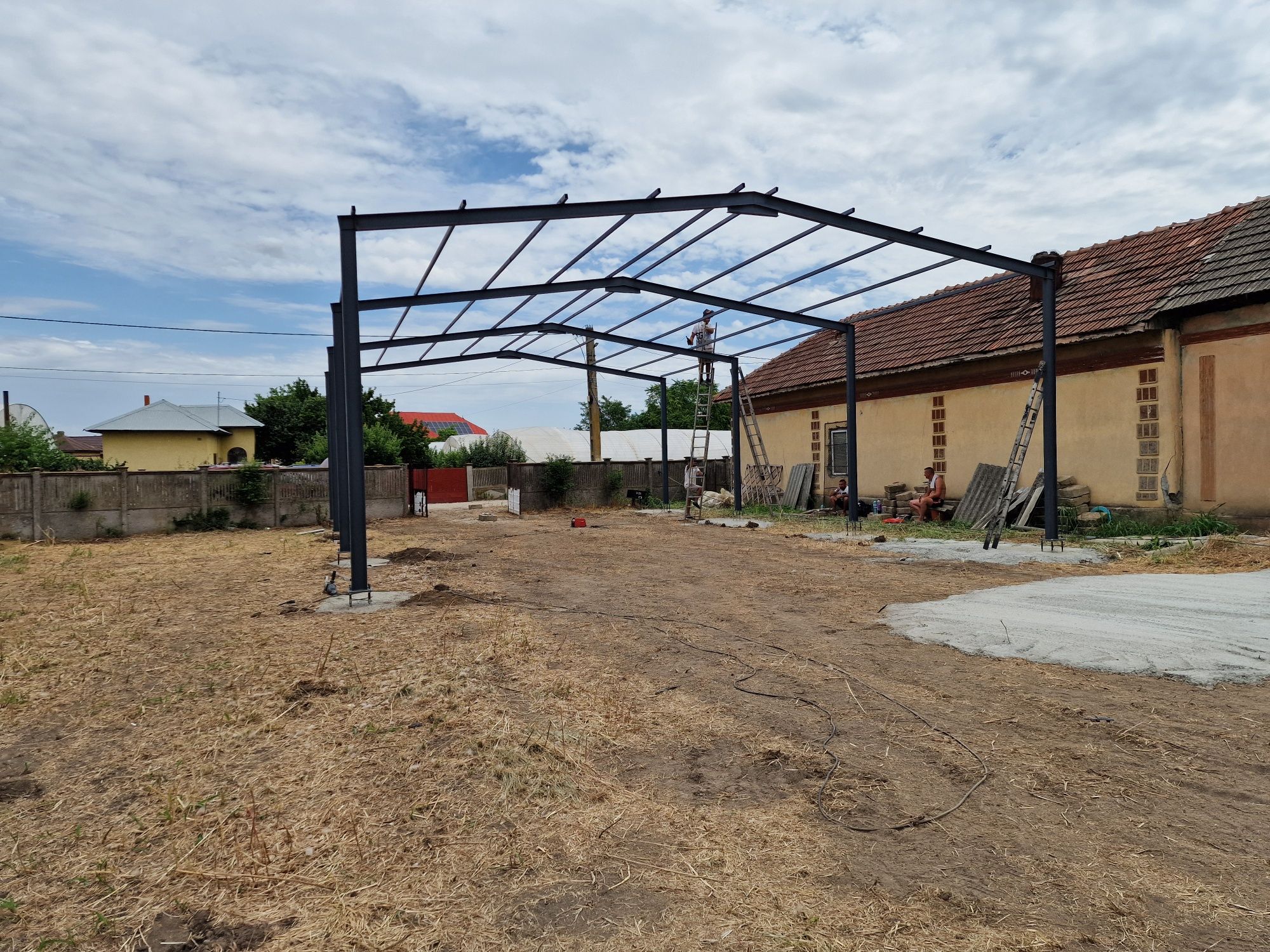 Stoc Structura hala metalica doar scheletul nou complet 210mp 10m desc