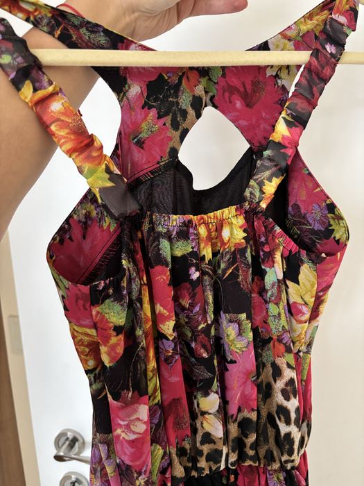 Дамска лятна дълга рокля с цветя