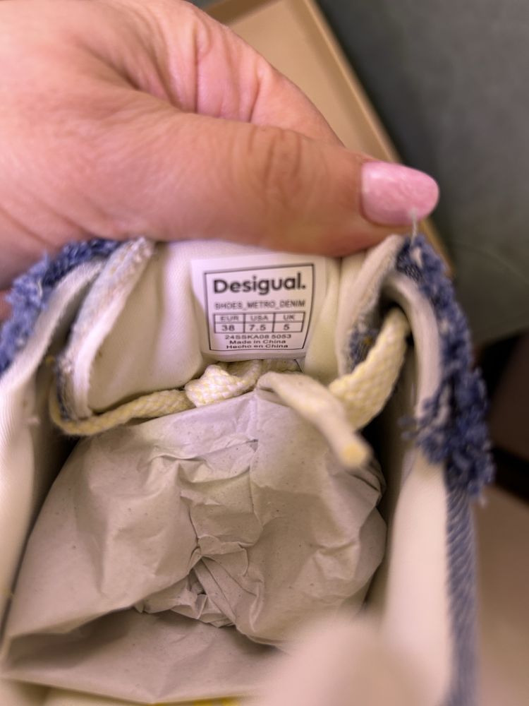 DESIGUAL  Спортни обувки с деним, Син, 38