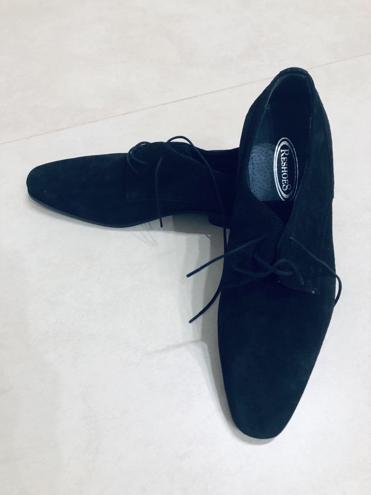 Pantofi negri, piele interior-exterior