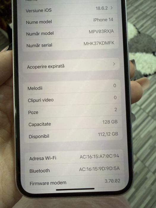 Iphone 14 stare foarte buna 128 GB