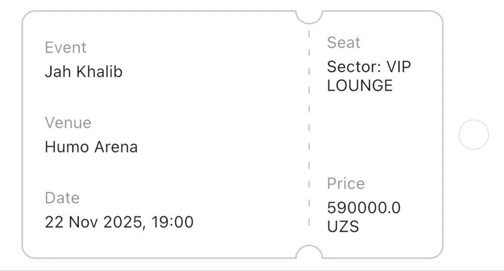 Билет на концерт JAH KHALIB