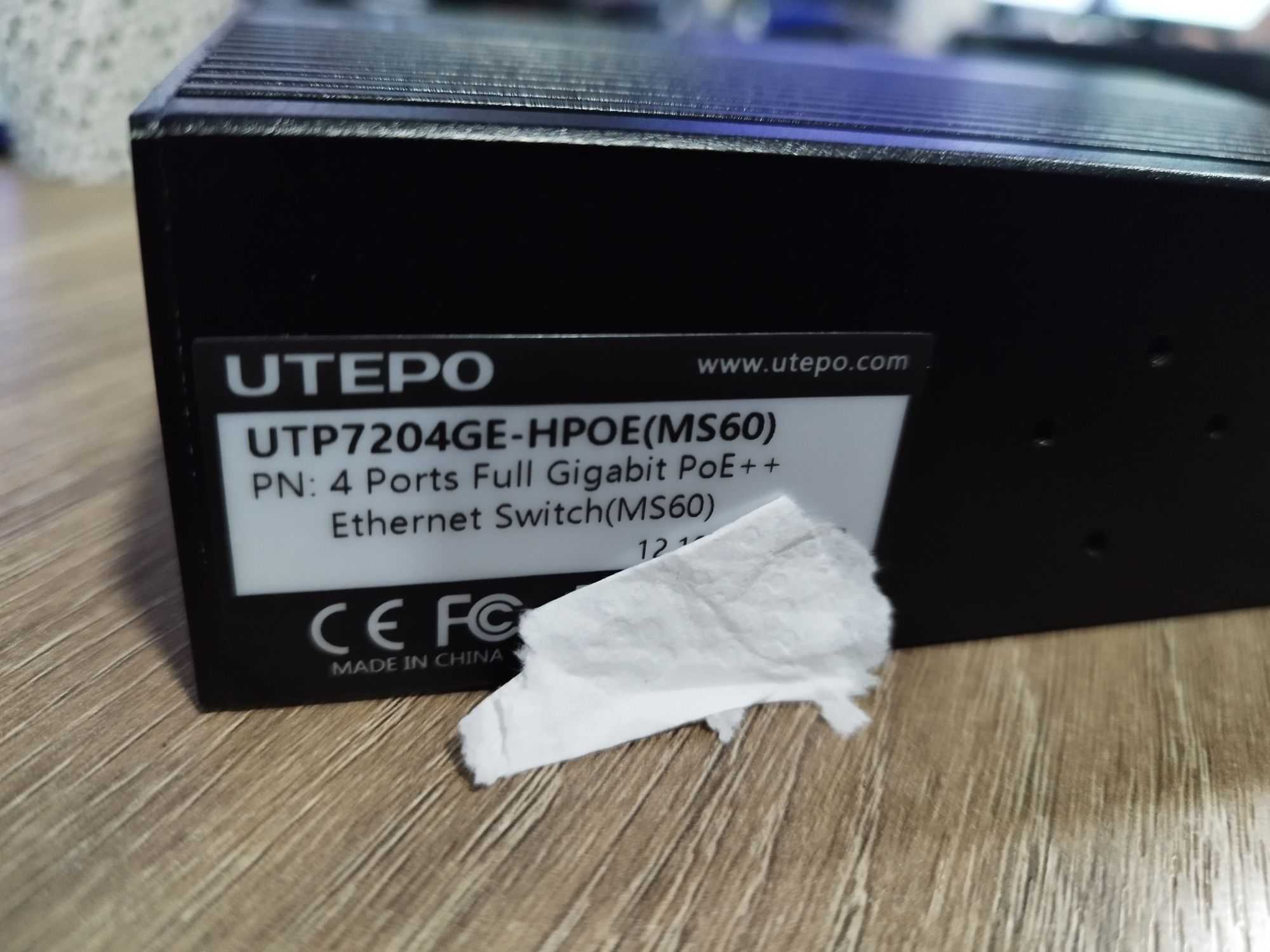 Utepo UTP7204GE-HPOE Индустриален Full Gigabit PoE switch суич