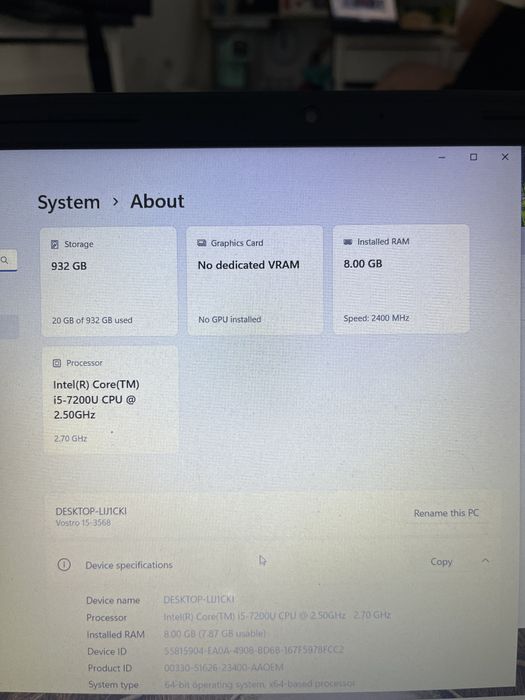 Dell Vostro 15 3000 series i5