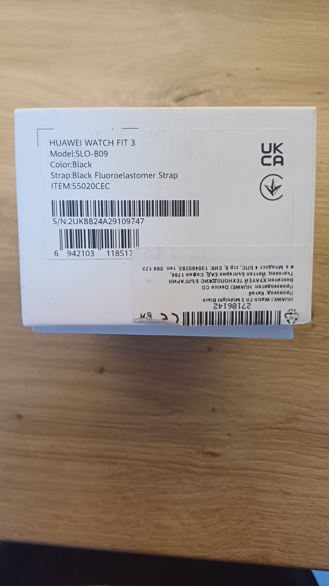 HUAWEI WATCH FIT 3 SLO-B09 BLACK Fluoroelastomer Strap