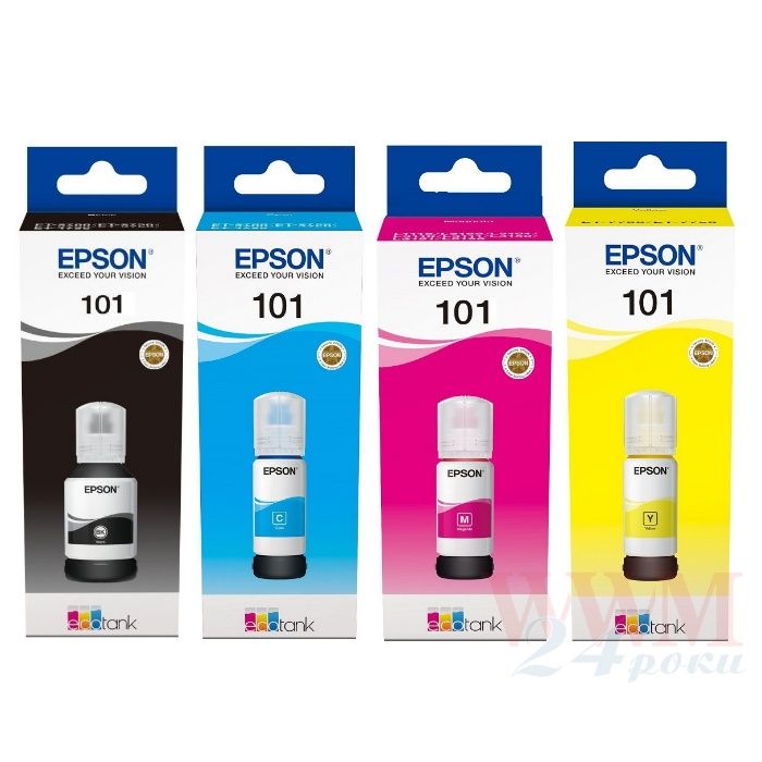 Набор оригинальных чернил Epson для L4150/4160 №101 B/C/M/Y (SET101E)