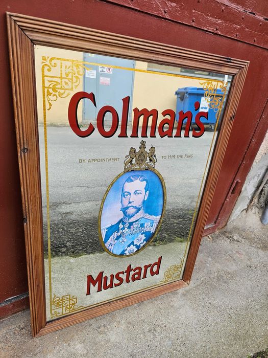 Tablou oglinda pub bar vintage retro - Colman's Mustard