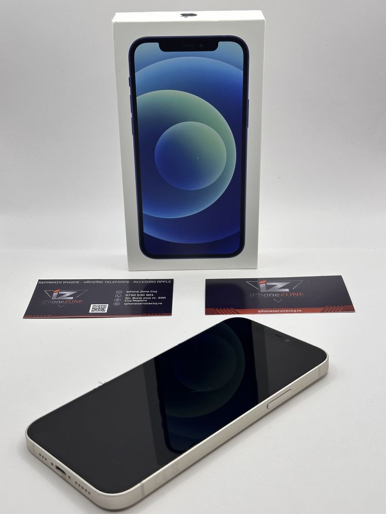 Magazin vinde iphone 12 alb 64GB 100% garantie