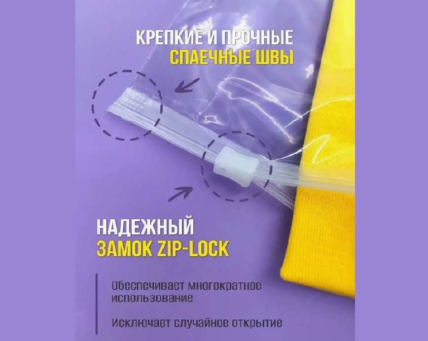 Zip lock, Зип пакеты с замком zip-lock с бегунком, Упаковочные пакеты