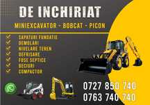 Miniexcavator Bobcat Picon Defrisare Compactor De Inchiriat