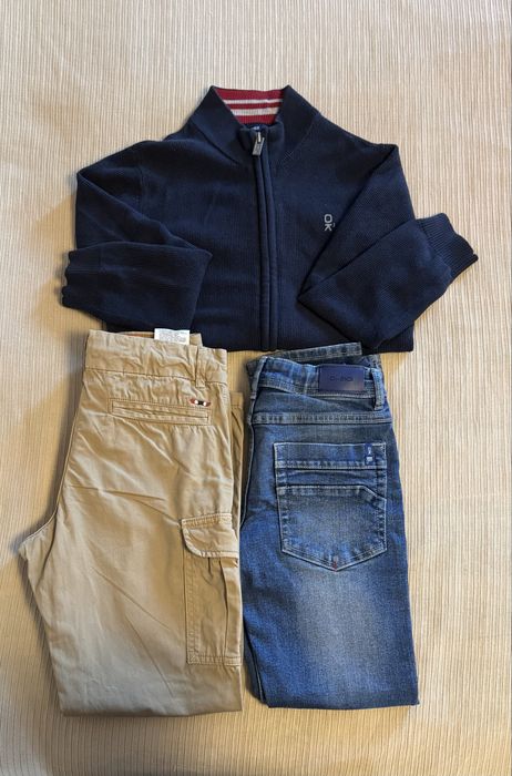 Haine  ( geaca, pantaloni ) baieti 128 cm, 8 ani Napapijri si Okaidi