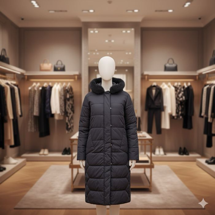 Норка новая,парка с норковой отделкой