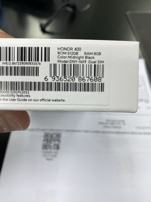 Honor 400 512GB 8GB RAM нов запечатан 36м. гаранция Black