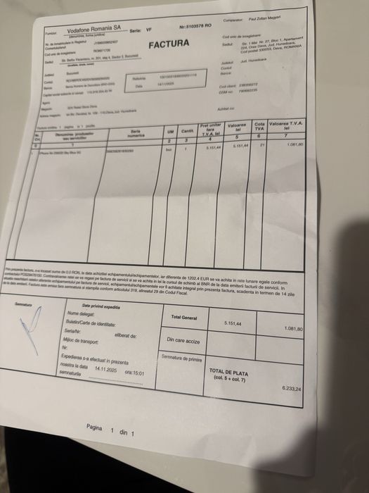 Vand iphone Air 256GB Sky Blue 5 G