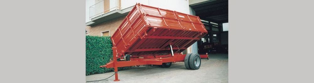 Remorcă NOUĂ monoaxă/dublă-axă  descărcare trilaterală Francini