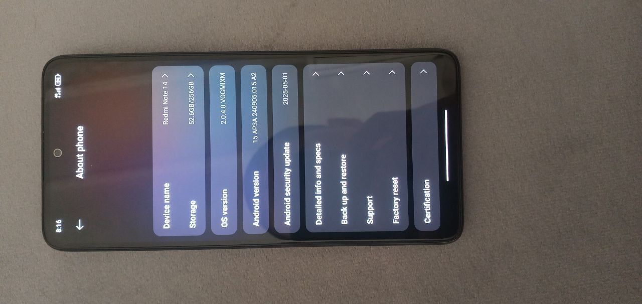 Redmi note 14 256 talik