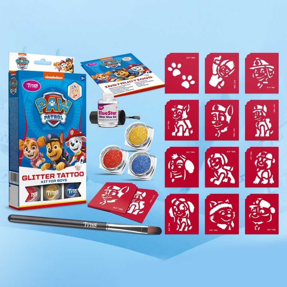 Set Tatuaje Cu Sclipici, Paw Patrol, Baieti