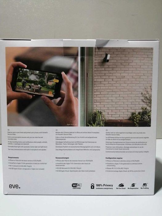 Камера Eve - Outdoor Cam Secure Floodlight черна